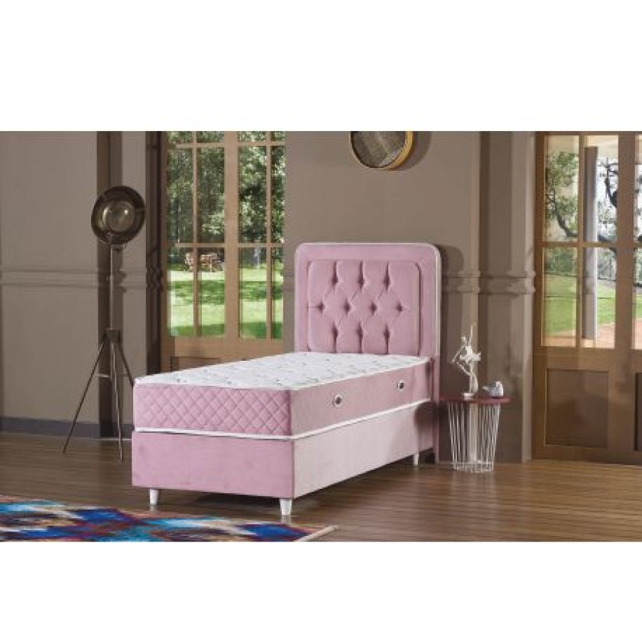 Belga Meubelen Boxspring 90 X 200 Cm Lima Rose Best