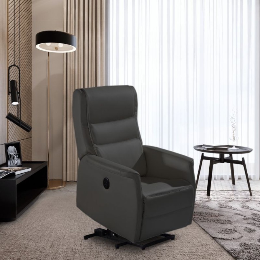 Belga Meubelen Elektrische Relaxfauteuil Elena Zwart Clearance