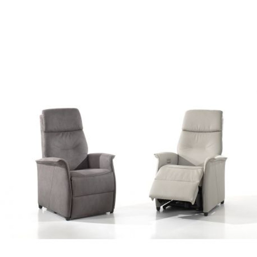 Belga Meubelen Electrische Relax In Beige Stof Met Dubbele Motor Best